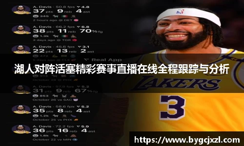 湖人对阵活塞精彩赛事直播在线全程跟踪与分析